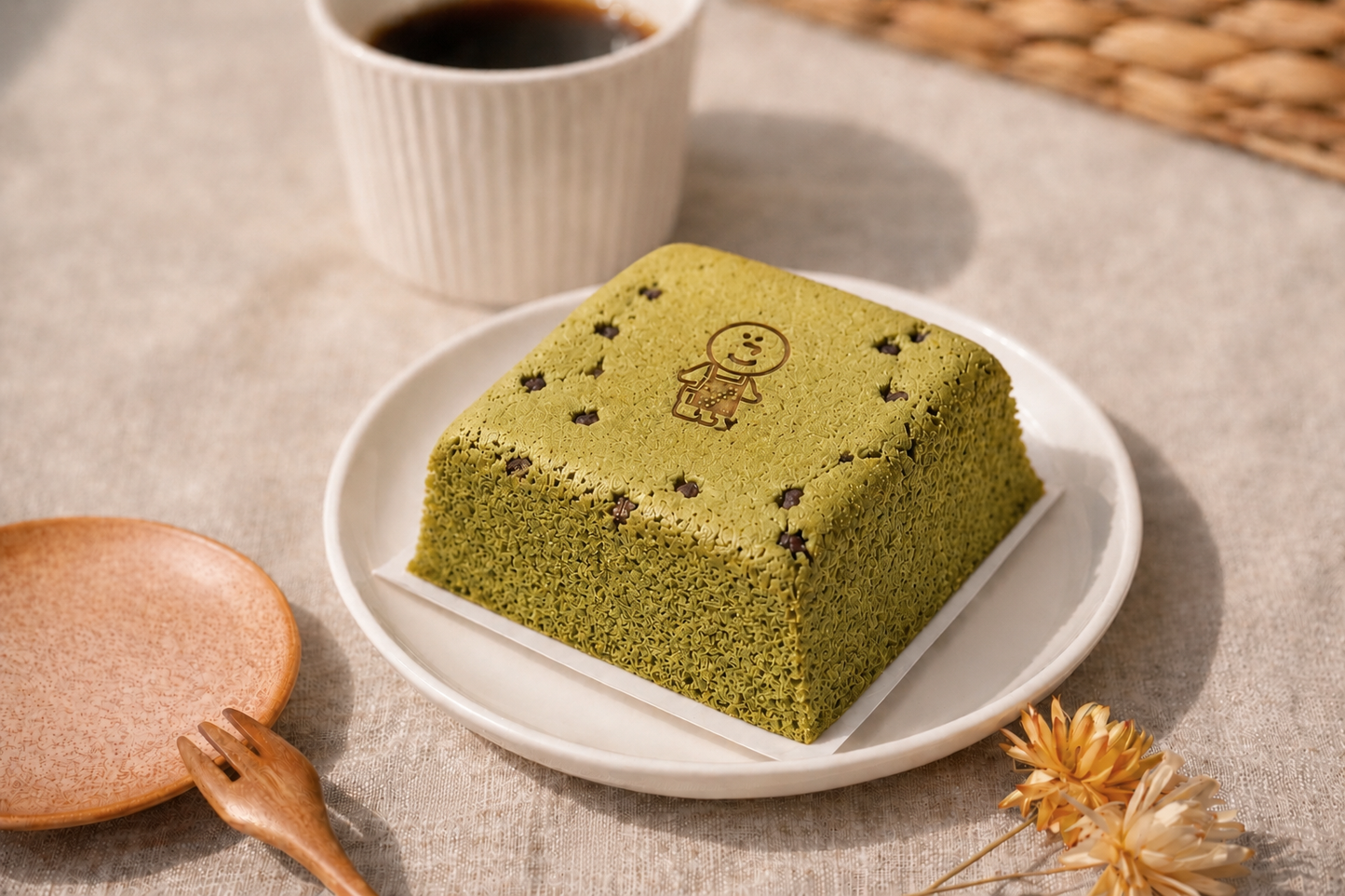 農薬不使用米粉のミニ抹茶小豆生カステラ