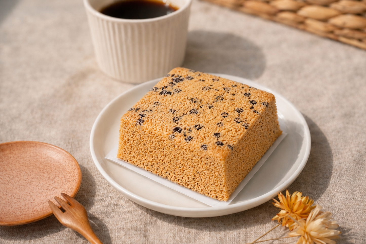 農薬不使用米粉の和ごころミニ黒豆きな粉生かすてら