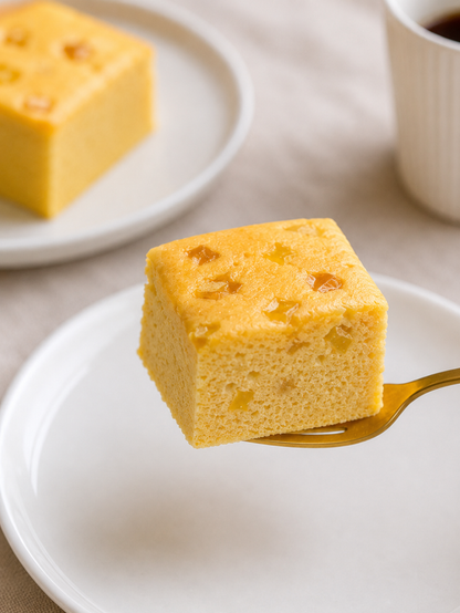 農薬不使用米粉のひんやりとろける ミニみかん&レモンピール生カステラ
